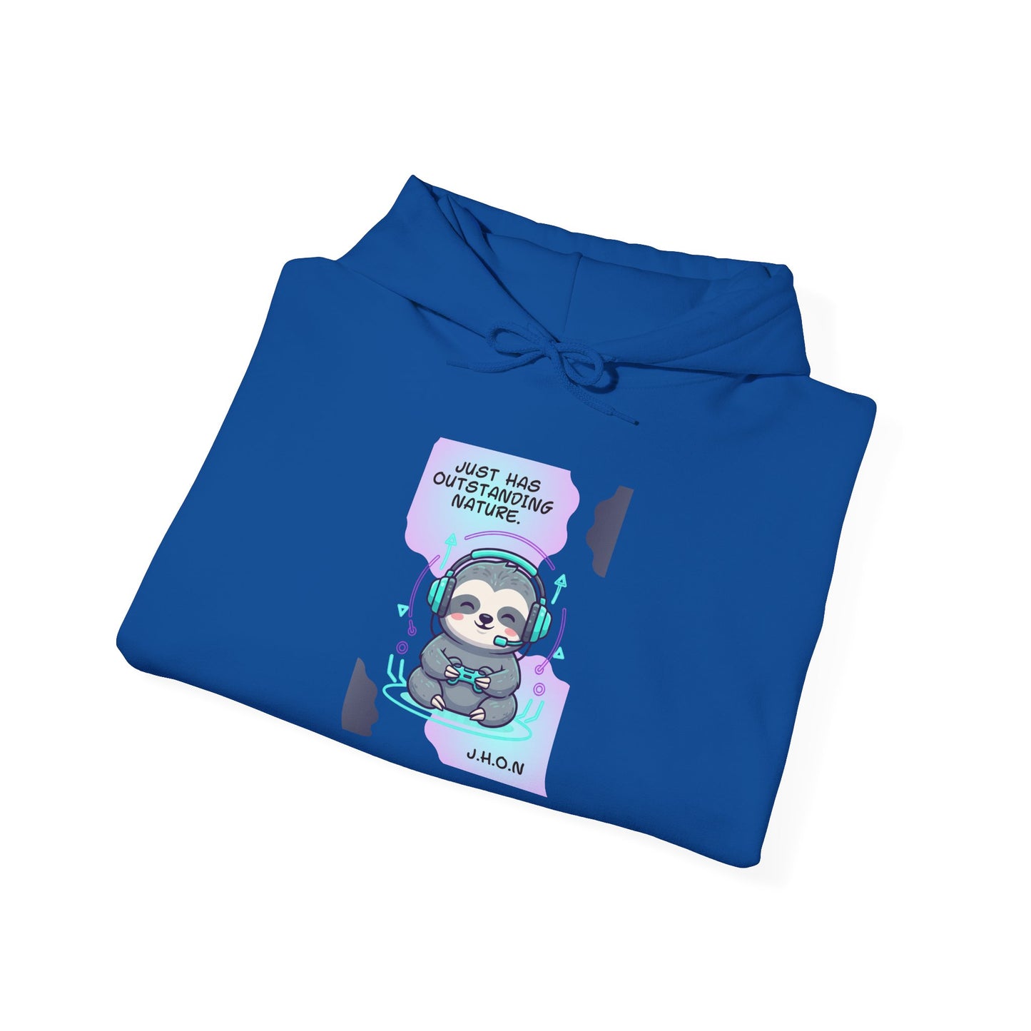 Personalized Sloth Gamer Hooded Sweatshirt