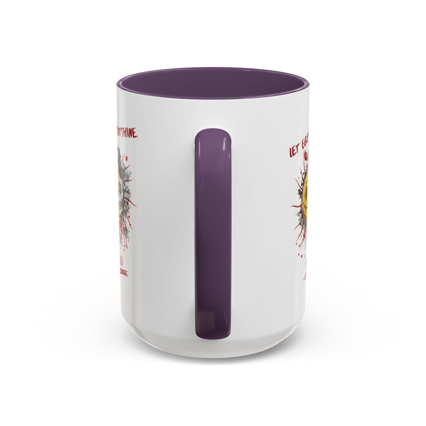 Personalized Split Smile Skull Accent Coffee Mug