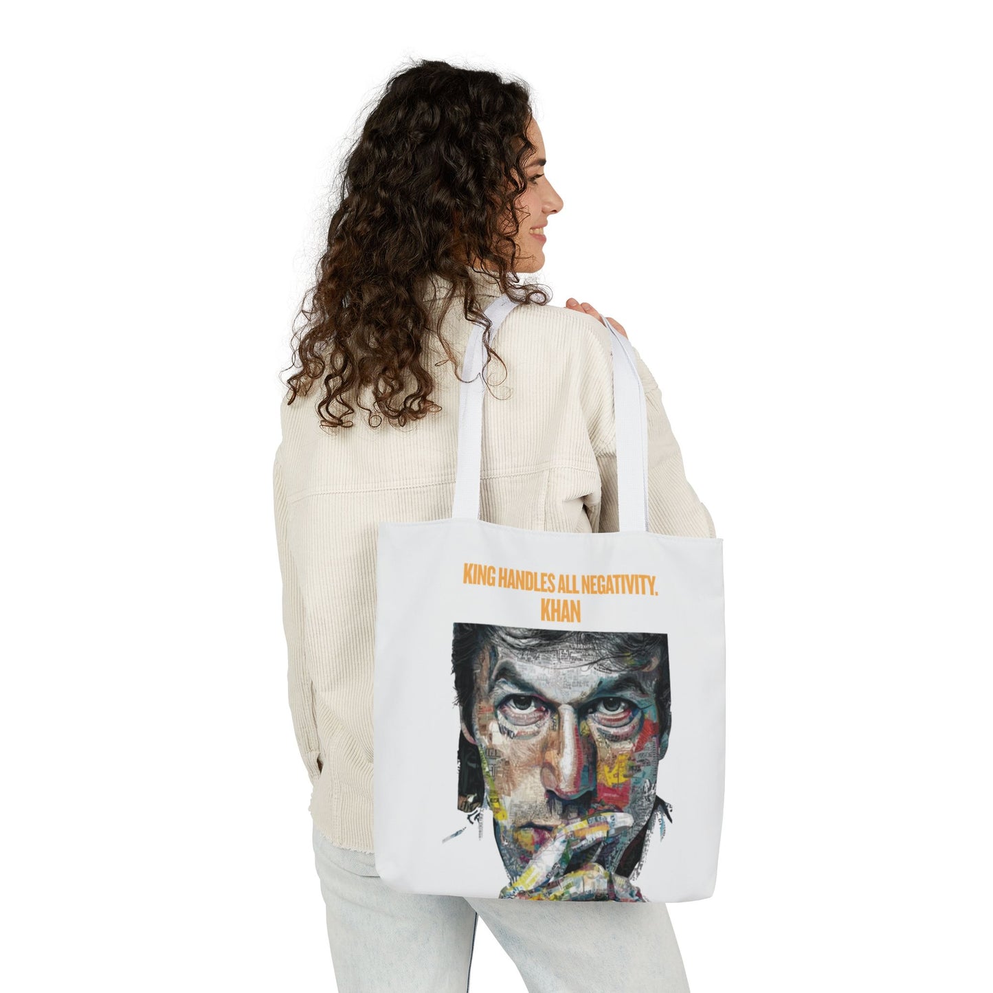 Personalized Initial Quote Khan Canvas Tote Custom Name