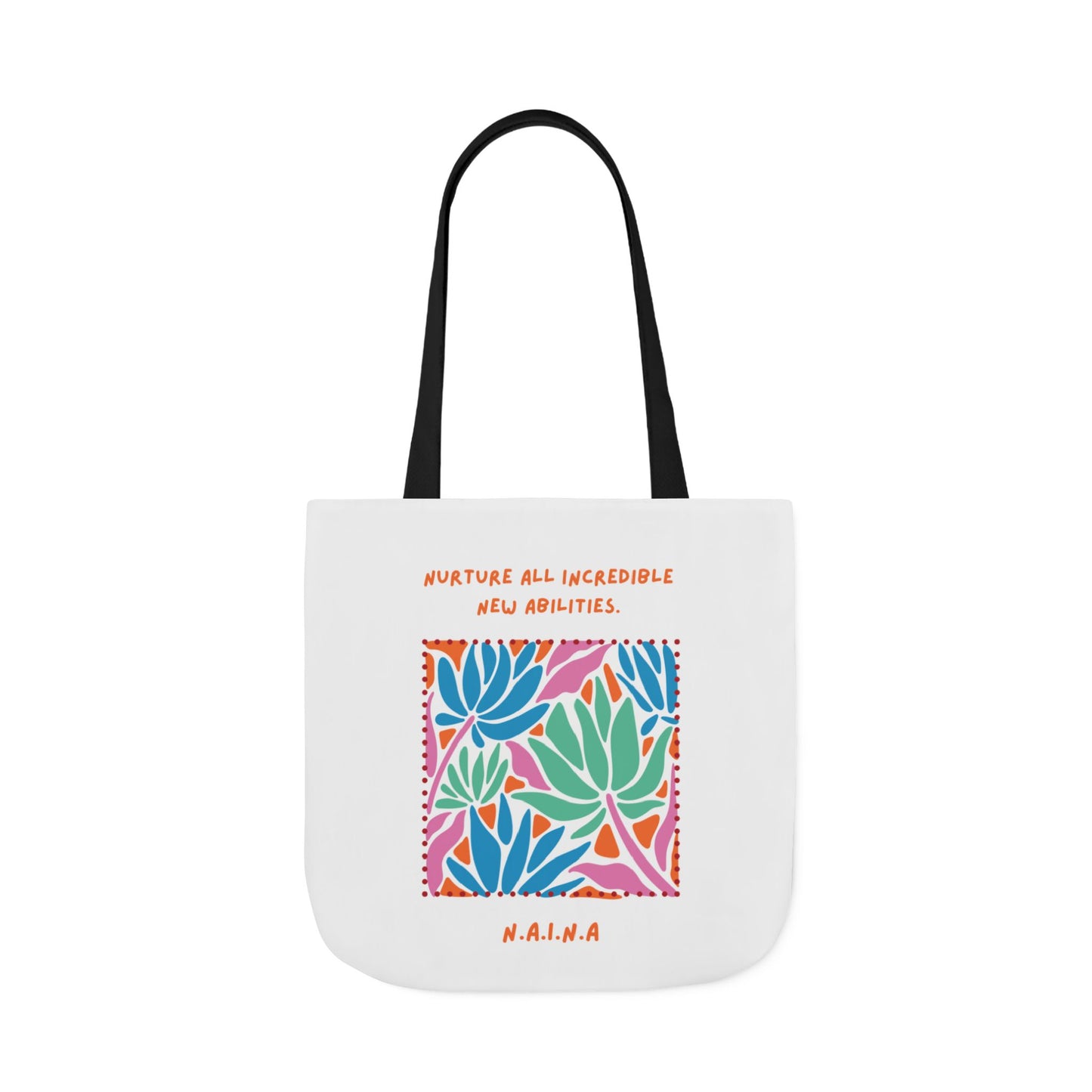 Personalized Initial Quote Colorful Momentum Canvas Tote Custom Name