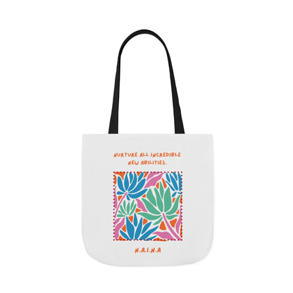 Personalized Initial Quote Colorful Momentum Canvas Tote Custom Name