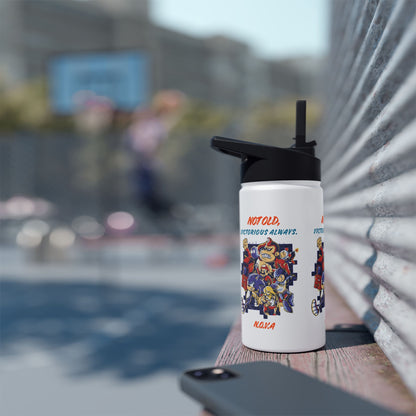 Personalized Initial Quote Cartoon Stainless Steel Water Bottle