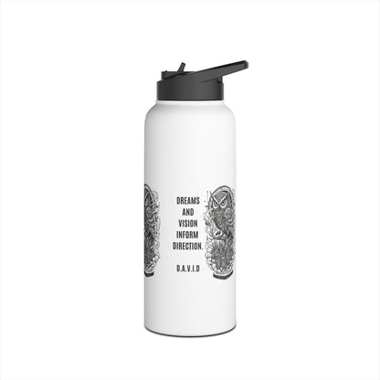 Personalized Initial Quote Owl Vision Stainless Steel Water Bottle