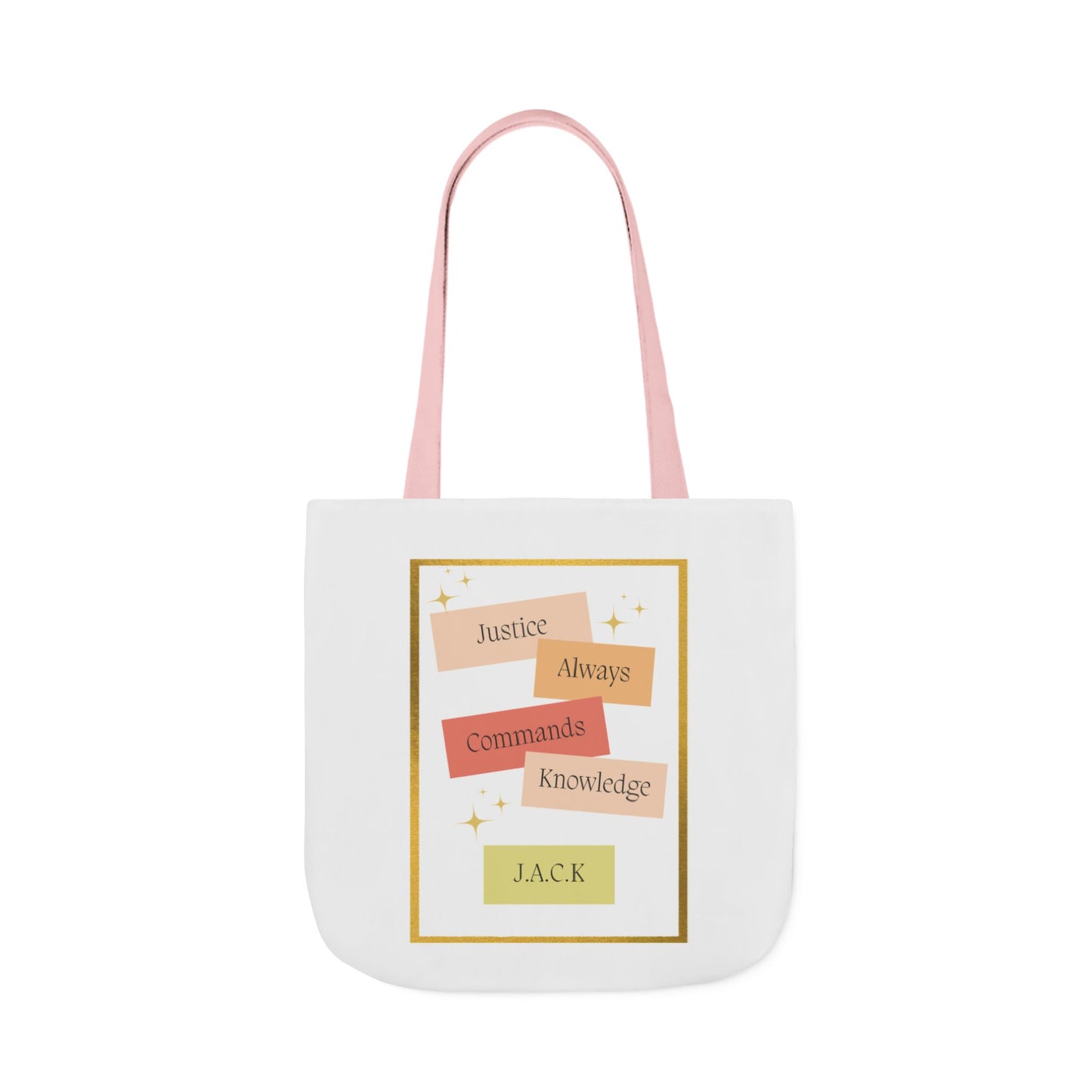 Personalized Initial Quote Inspirational Canvas Tote Custom Name