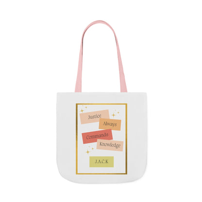 Personalized Initial Quote Inspirational Canvas Tote Custom Name