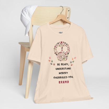 Personalized Peace Floral  and Skull Tee