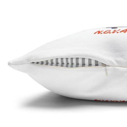 Personalized Initial Quote Cartoon — Custom Sayings on Square Poly Canvas Pillowcase