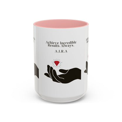 Personalized Initial Hand and Gem Accent Coffee Mug