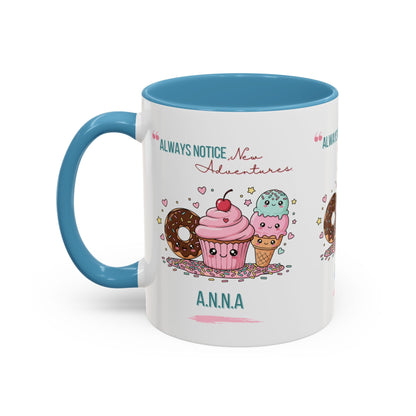 Personalized Initial Sweet Treat Accent Coffee Mug