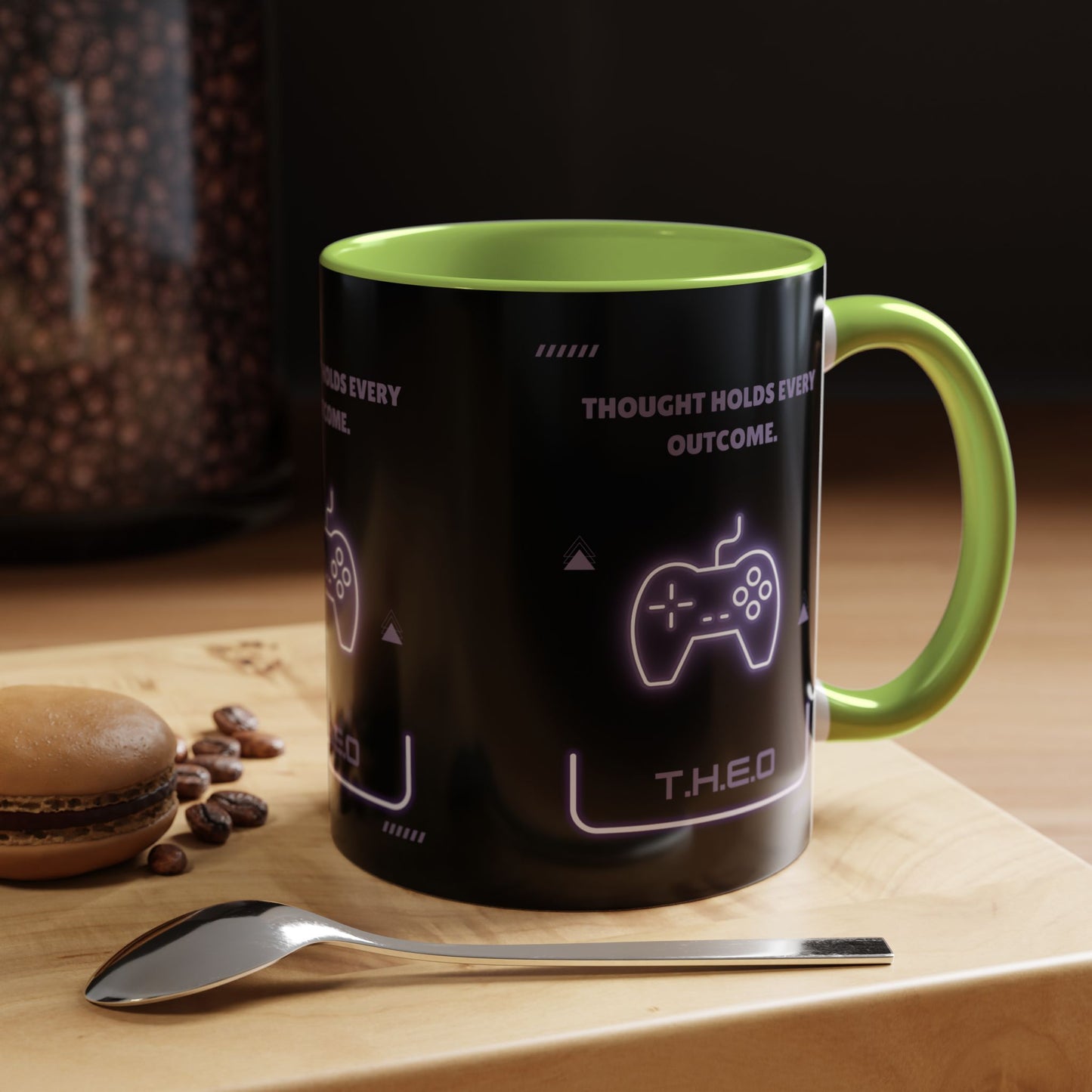 Personalized Initial Game Controller Accent Coffee Mug
