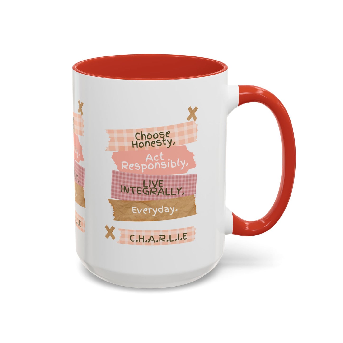 Personalized Message Pieces Accent Coffee Mug