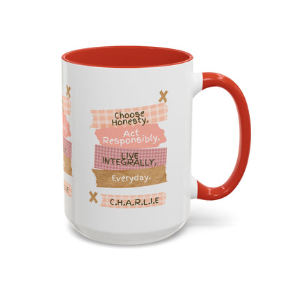 Personalized Message Pieces Accent Coffee Mug