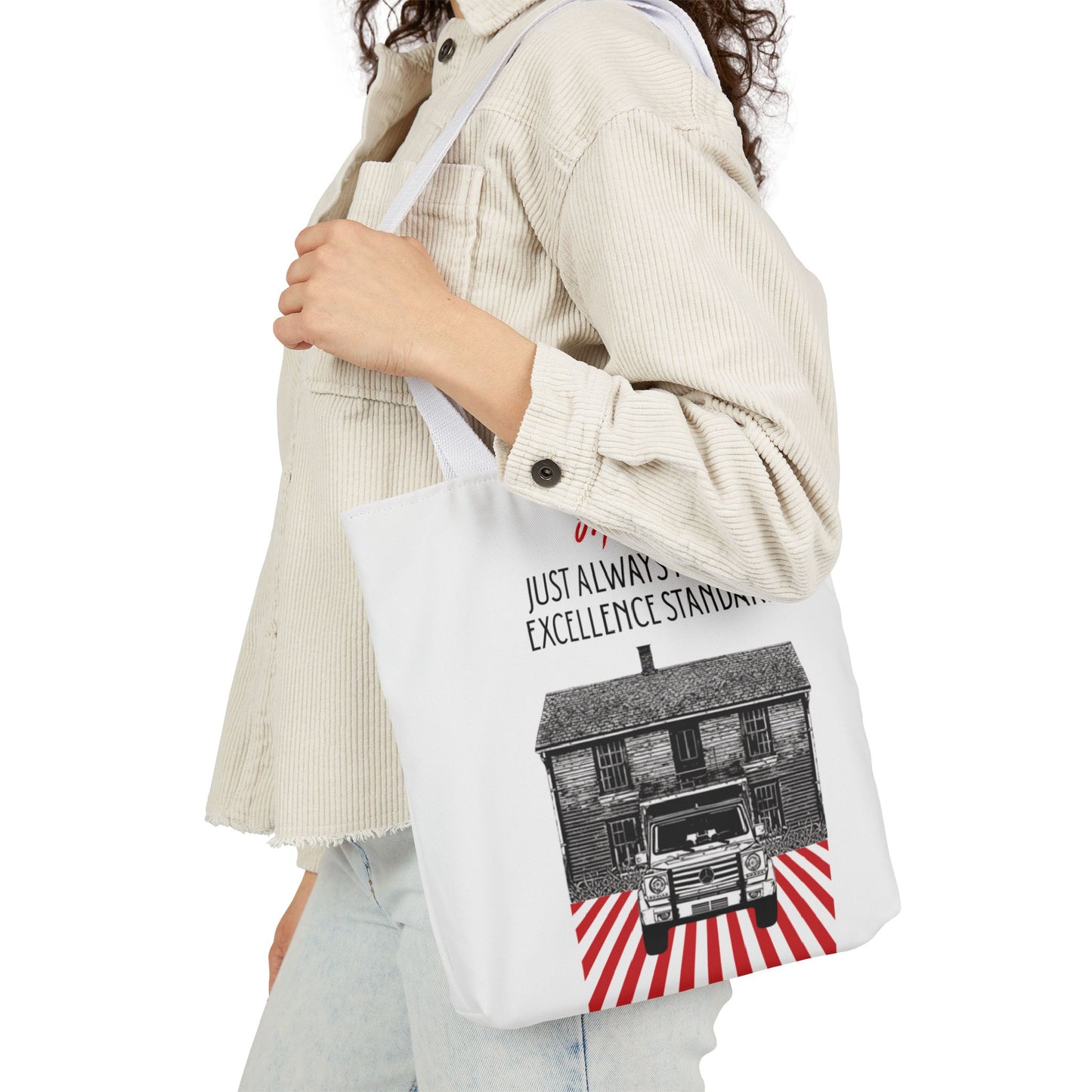 Personalized Initial Quote Vintage Car Canvas Tote Custom Name