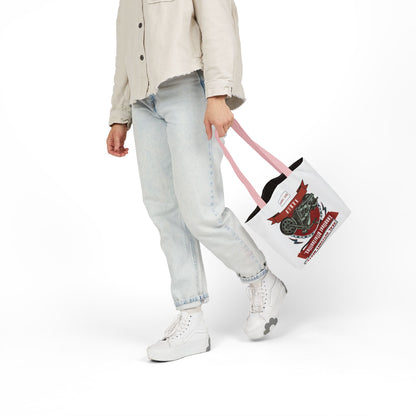 Personalized Initial Quote Motorcycle Canvas Tote Custom Name