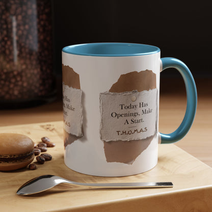 Personalized Torn Paper Note Accent Coffee Mug