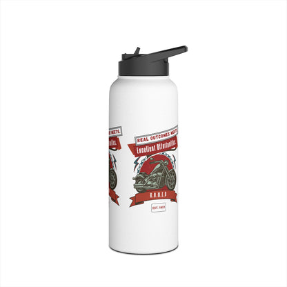 Personalized Initial Quote Motorcycle Stainless Steel Water Bottle