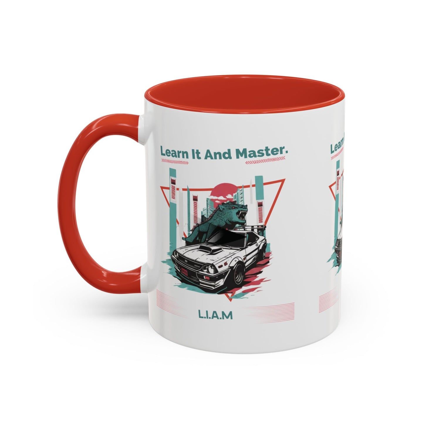 Personalized Retro Racing Accent Coffee Mug