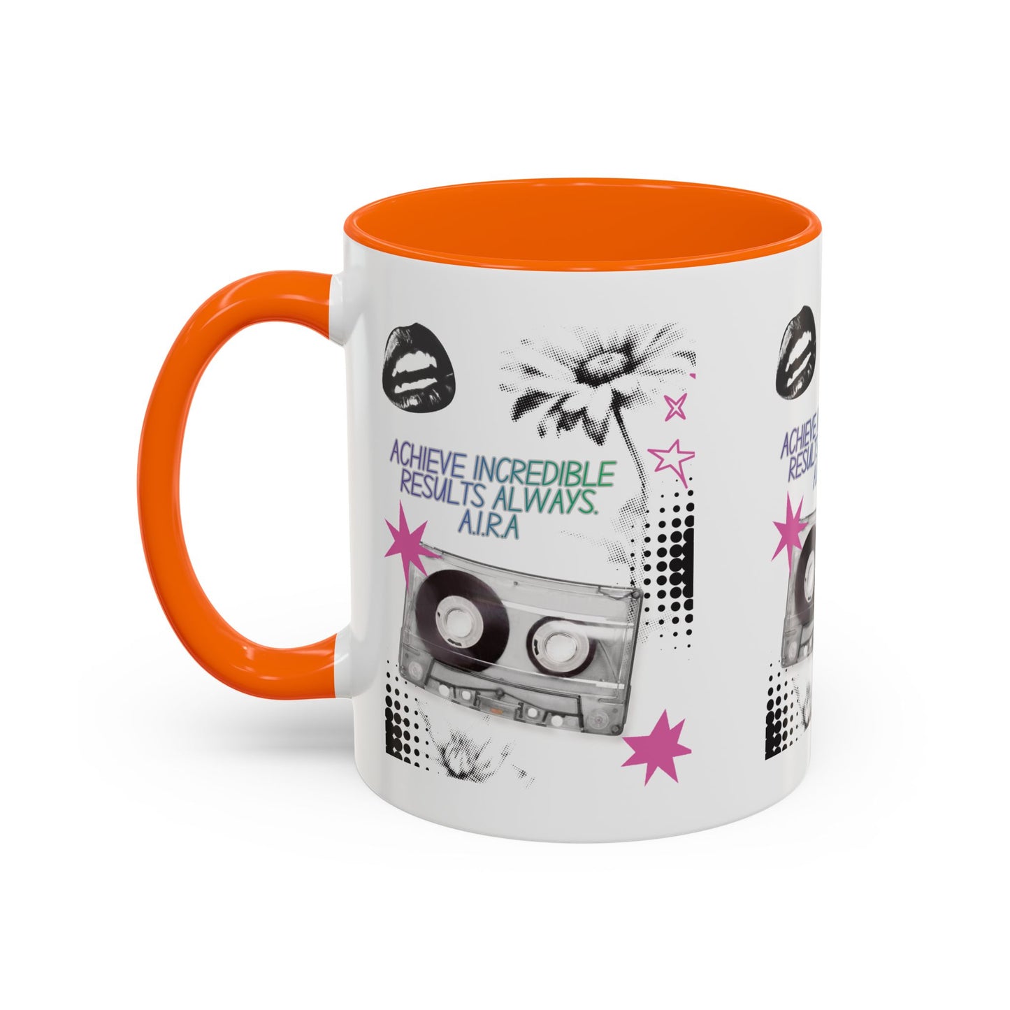 Personalized Cassette Vibes Accent Coffee Mug