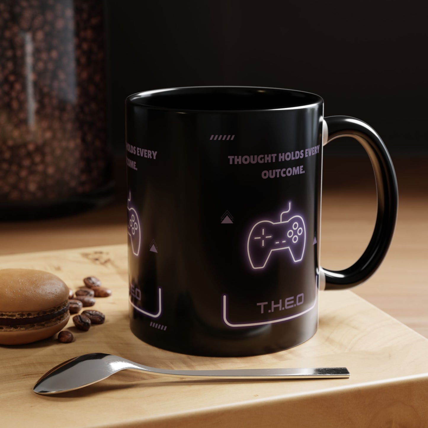 Personalized Initial Game Controller Accent Coffee Mug