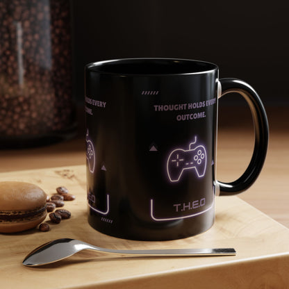Personalized Initial Game Controller Accent Coffee Mug