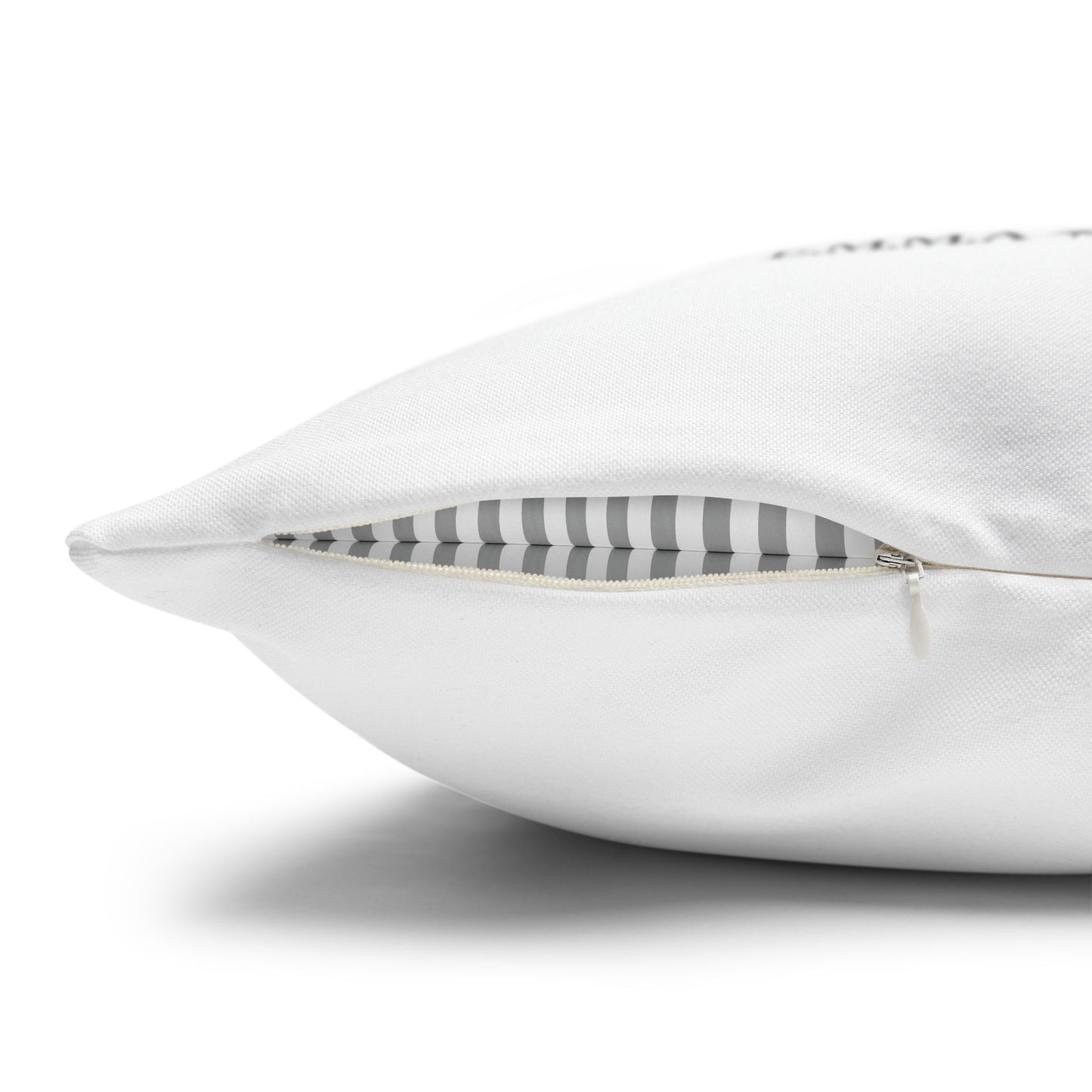 Personalized Initial Quote Girly Coffee — Custom Sayings on Square Poly Canvas Pillowcase