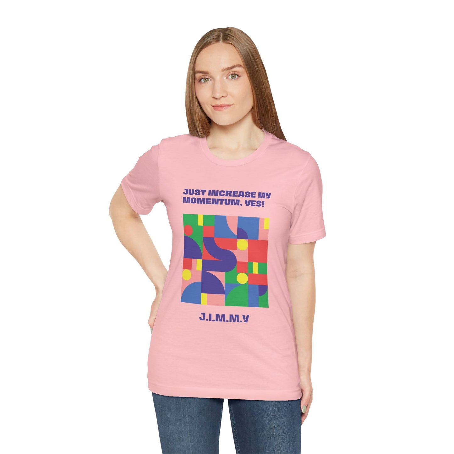 Personalized Momentum Graphic Colorful Geometric Design Tee