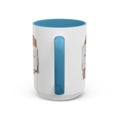 Personalized Torn Paper Note Accent Coffee Mug