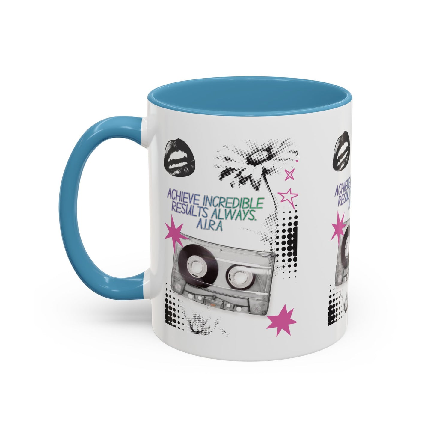 Personalized Cassette Vibes Accent Coffee Mug