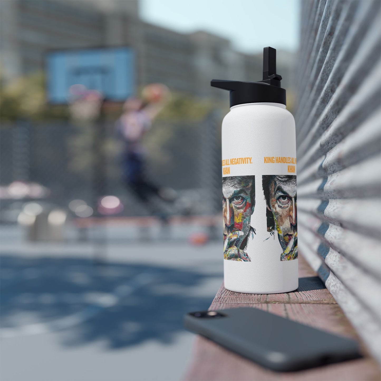 Personalized Initial Quote Khan Stainless Steel Water Bottle