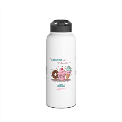 Personalized Initial Quote Sweet Treat Stainless Steel Water Bottle