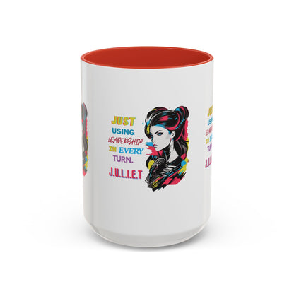 Personalized Vintage Girl Accent Coffee Mug