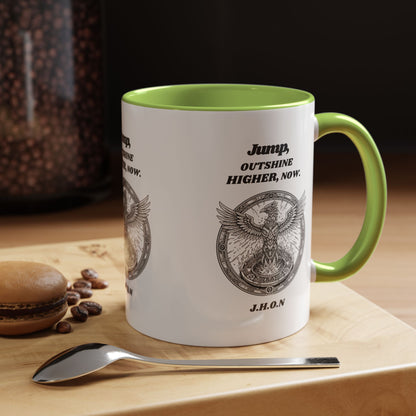 Personalized Eagle Circle Accent Coffee Mug