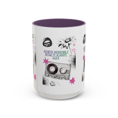 Personalized Cassette Vibes Accent Coffee Mug
