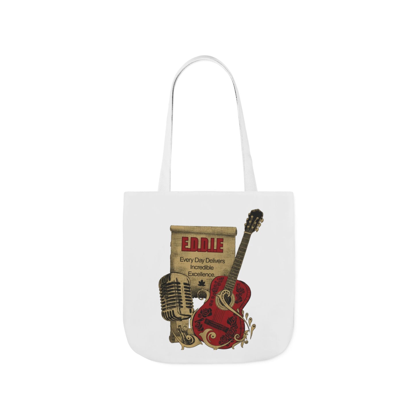 Personalized Initial Quote Guitar Canvas Tote Custom Name