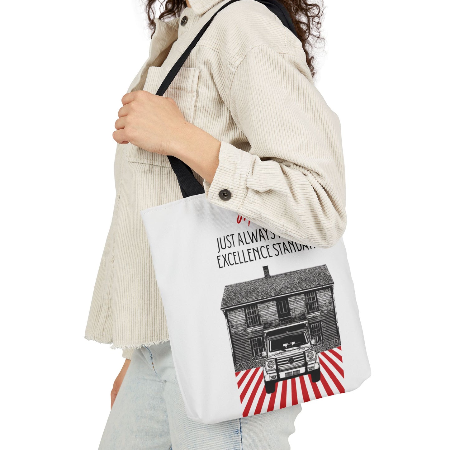 Personalized Initial Quote Vintage Car Canvas Tote Custom Name