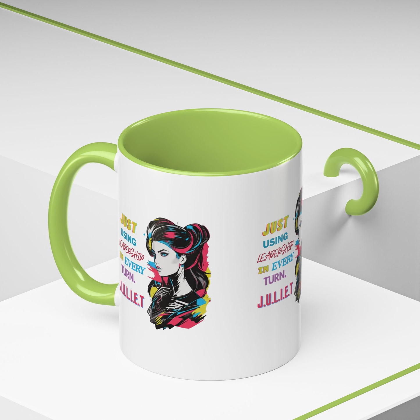 Personalized Vintage Girl Accent Coffee Mug