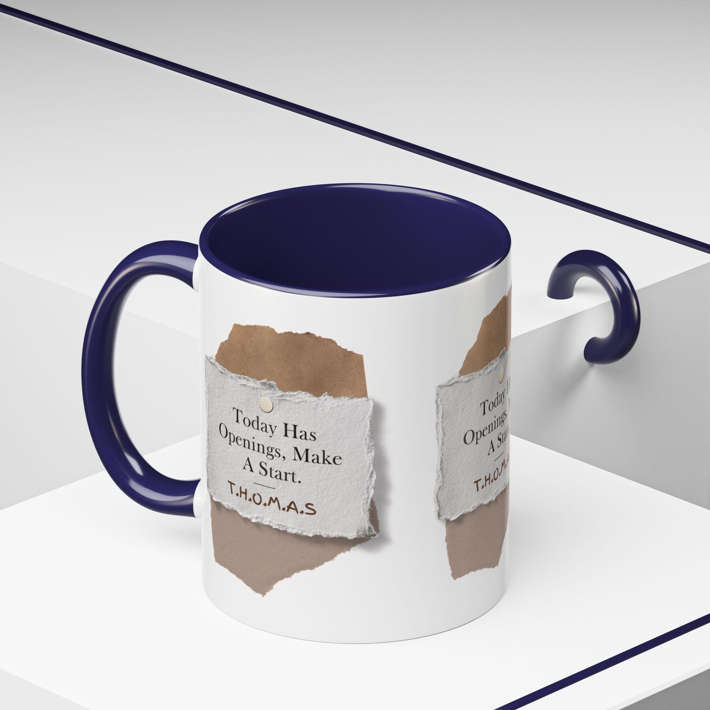 Personalized Torn Paper Note Accent Coffee Mug