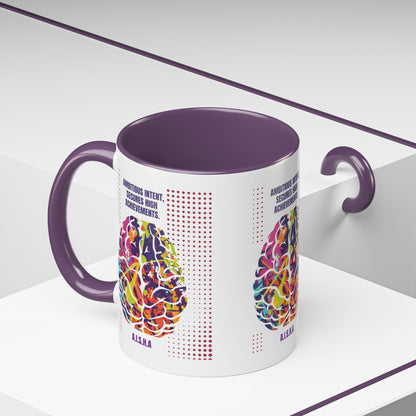 Personalized Initial Brain Accent Coffee Mug