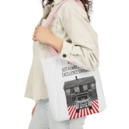 Personalized Initial Quote Vintage Car Canvas Tote Custom Name