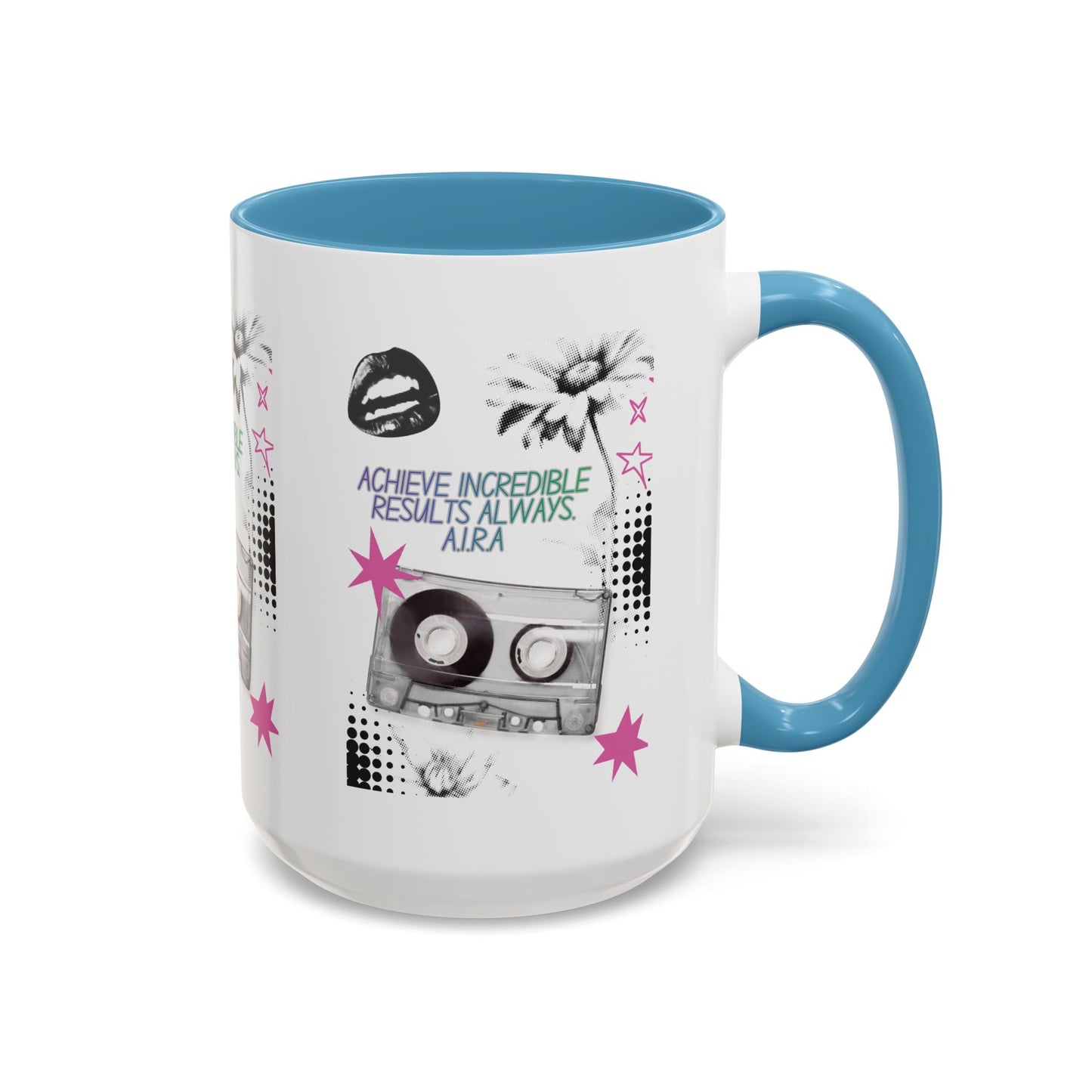 Personalized Cassette Vibes Accent Coffee Mug