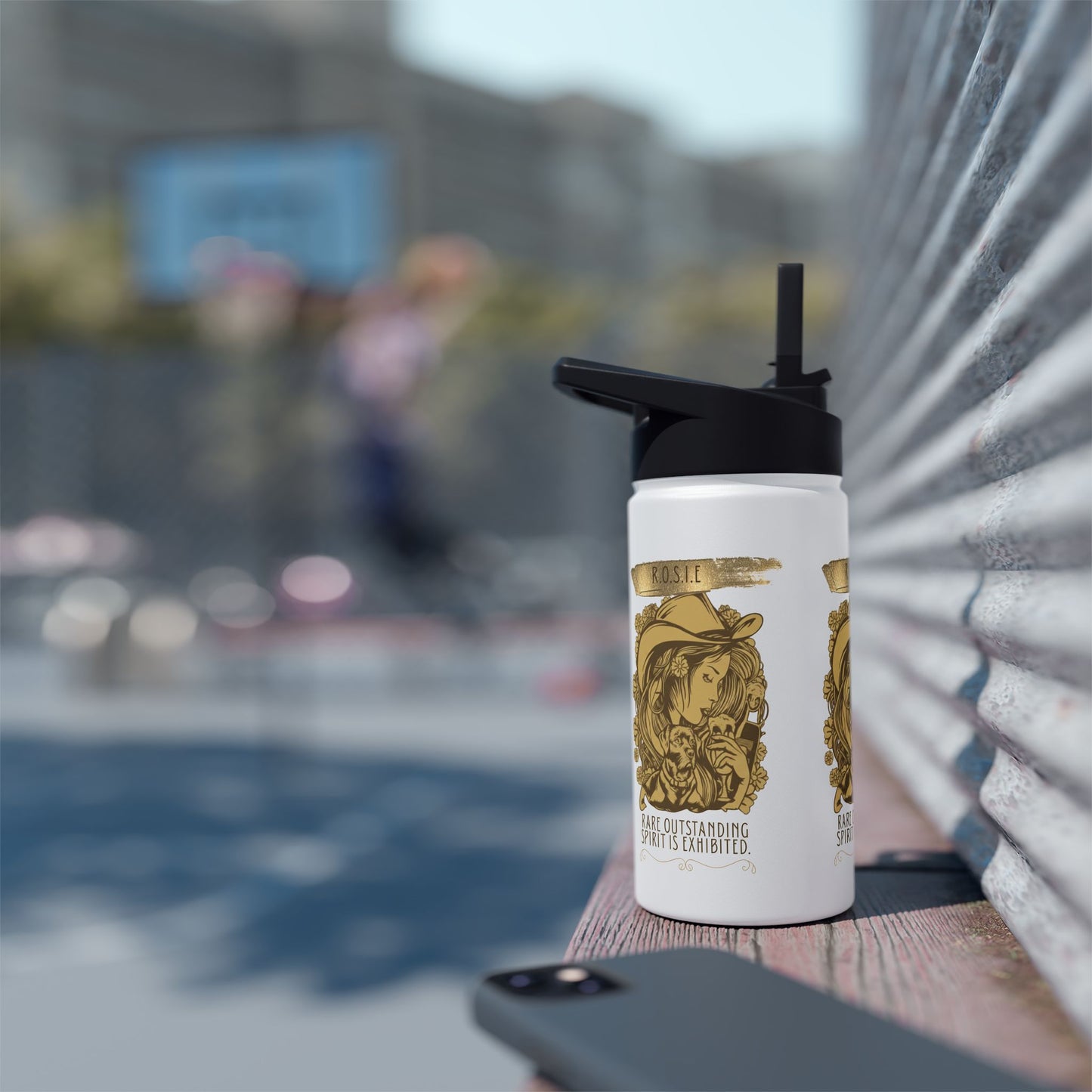 Personalized Initial Quote Golden Girl Stainless Steel Water Bottle