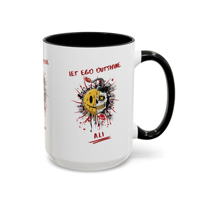 Personalized Split Smile Skull Accent Coffee Mug
