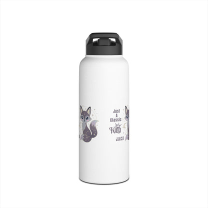 Personalized Initial Quote Fox King Stainless Steel Water Bottle