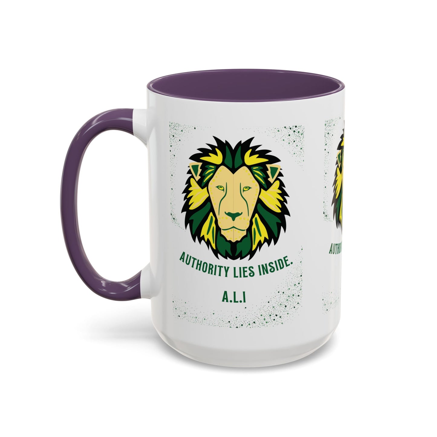 Personalized Initial Lion Accent Coffee Mug