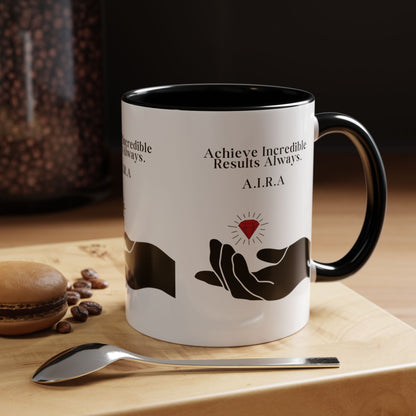 Personalized Initial Hand and Gem Accent Coffee Mug