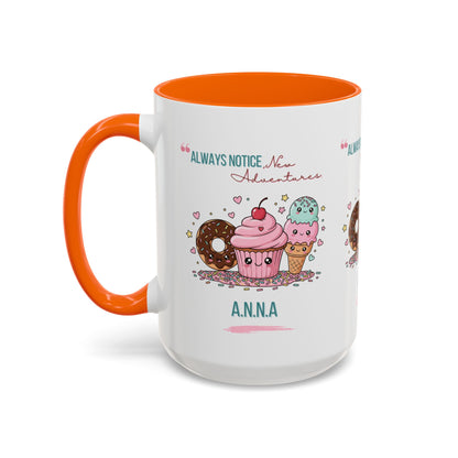 Personalized Initial Sweet Treat Accent Coffee Mug