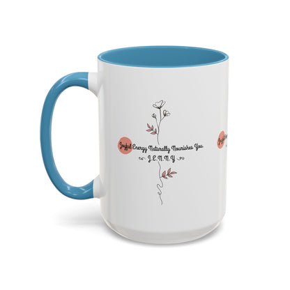 Personalized Initial Floral Minimalist Accent Coffee Mug