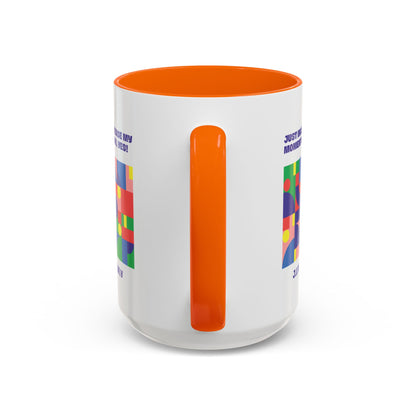 Personalized Initial Colorful Momentum Accent Coffee Mug