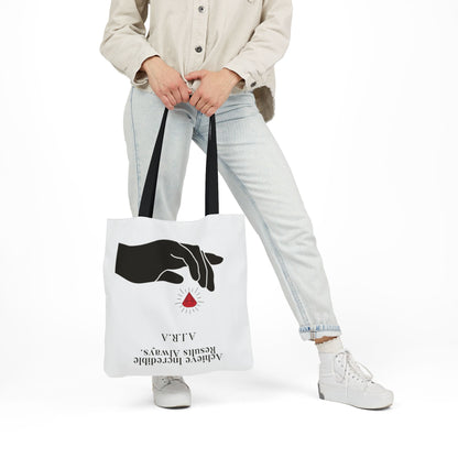 Personalized Initial Quote Gem Hand Canvas Tote Custom Name