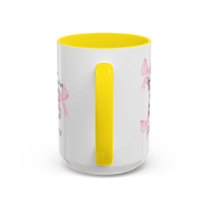 Personalized Pink Bow Accent Coffee Mug